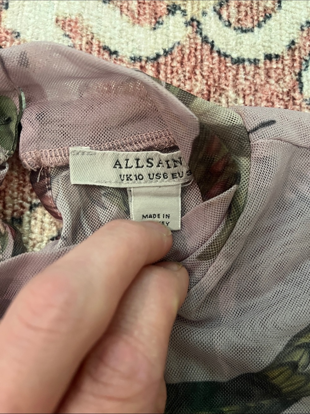 All Saints Nolina Elia Bodysuit In Blush size 6 - Picture 7 of 12